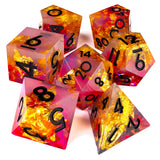 Golden Rose RPG Dice Set | 7 Pieces