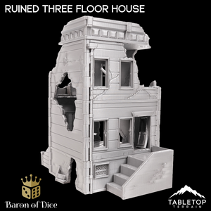 Ruined Three Floor House - Marvel Crisis Protocol Ruins