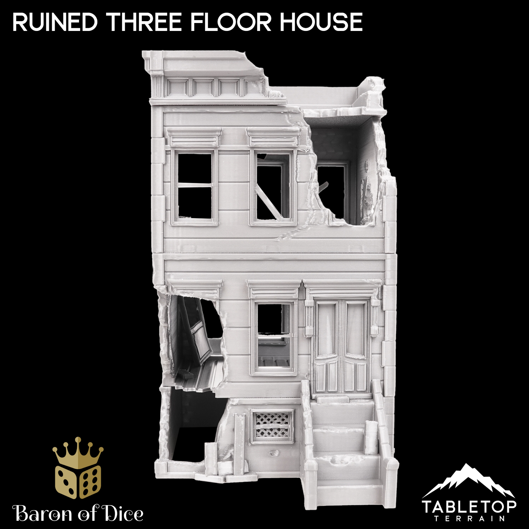 Ruined Three Floor House - Marvel Crisis Protocol Ruins