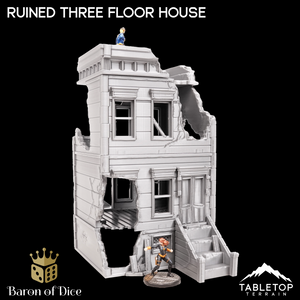 Ruined Three Floor House - Marvel Crisis Protocol Ruins