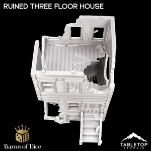 Ruined Three Floor House - Marvel Crisis Protocol Ruins