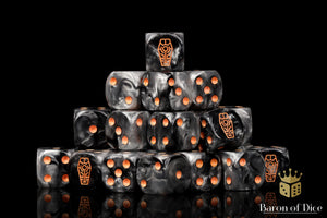 Day of the Dead Dice - Orange Coffin