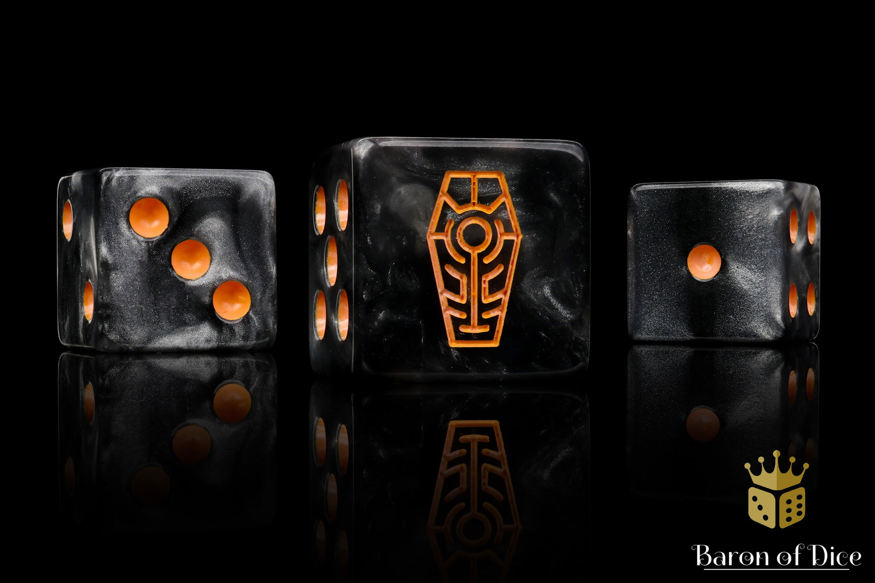 Day of the Dead Dice - Orange Coffin