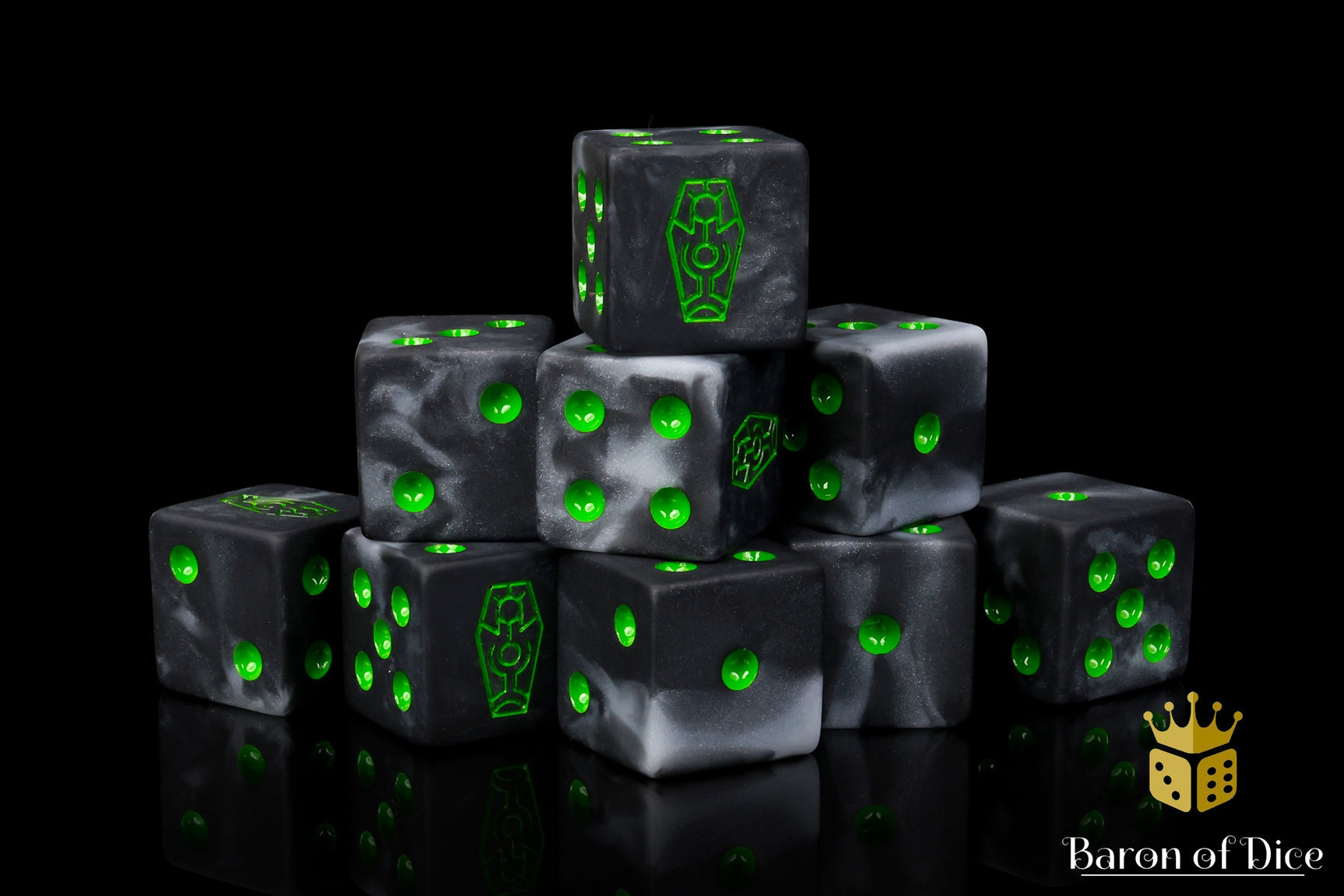 Day of The Dead Dice - Green Coffin