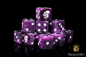 Alien Dice - Purple & White