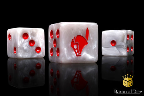 Robot Helm Dice - White