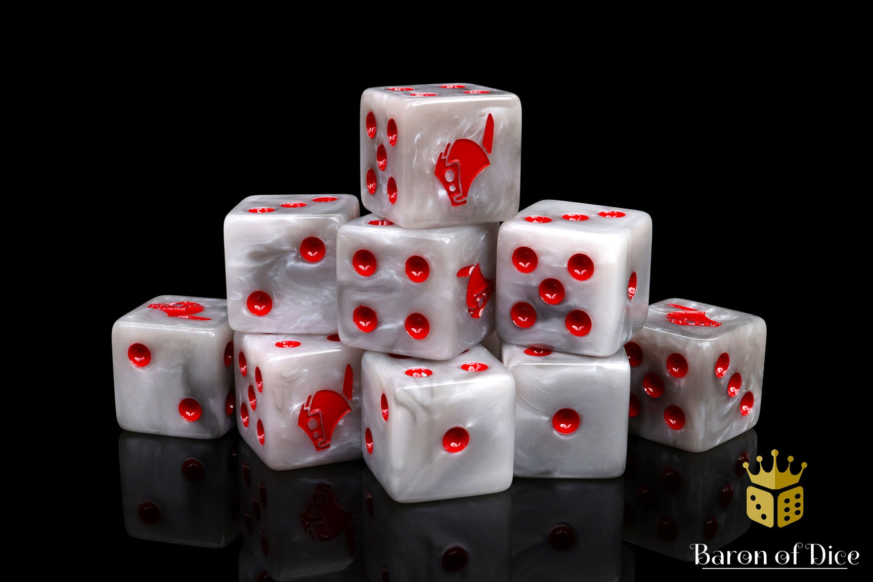 Robot Helm Dice - White