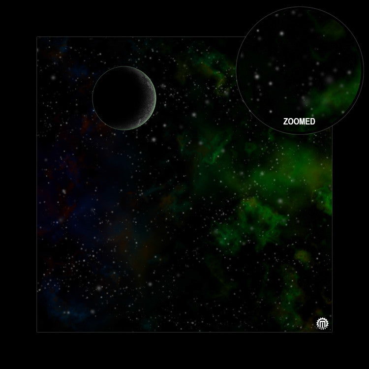 Mats by Mars: Emerald Cloud Tabletop Wargaming Space Play Mat