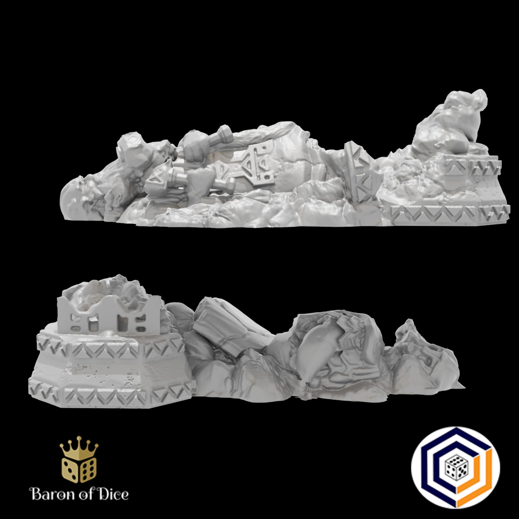 Kingdom of Durak Deep Dwarven Statues (STL File)