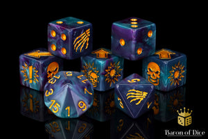 Tanzanite - Bloody Football Dice (Set of 7)