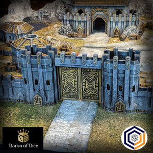 Kingdom of Durak Deep Dwarven Walls And Gate (STL File)