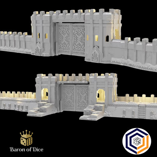 Kingdom of Durak Deep Dwarven Walls And Gate (STL File)