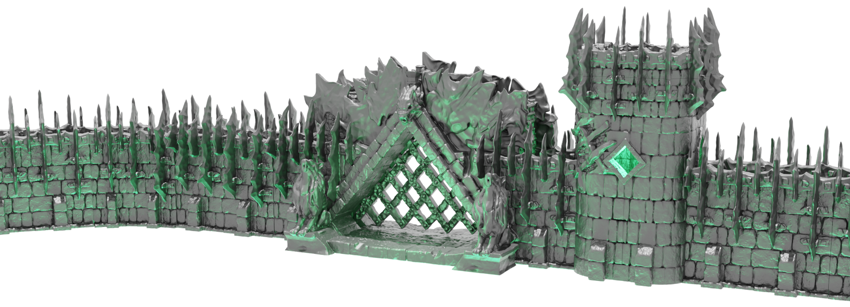 Kingdom of Azragor Walls and Gate (STL File)