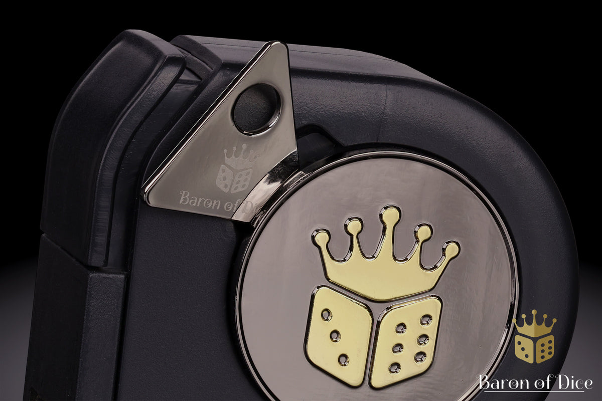 Tabletop Titans | White | Wargaming Tape Measure | Baron's Coin™ Compatible