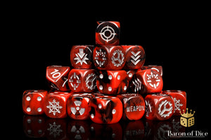 Chaos Red - Titan Dice Set of 21