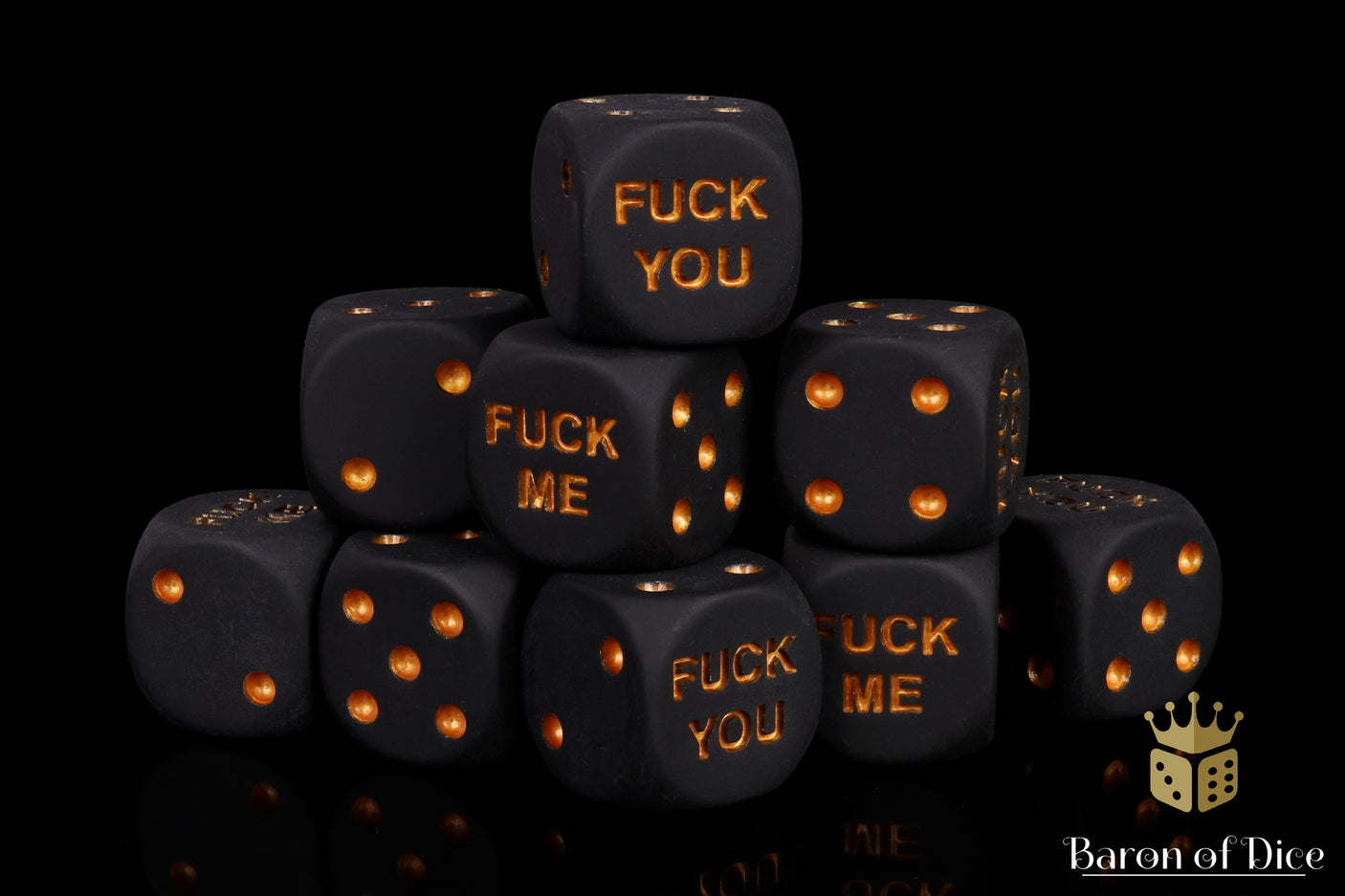 F**k Me & F**k You Dice | Matte Black