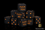 F**k Me & F**k You Dice | Matte Black