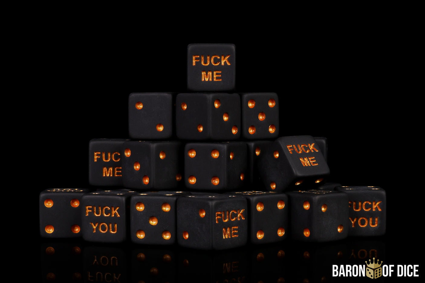F**k Me & F**k You Dice | Matte Black