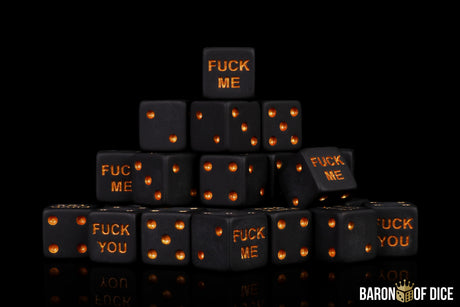 F**k Me & F**k You Dice | Matte Black