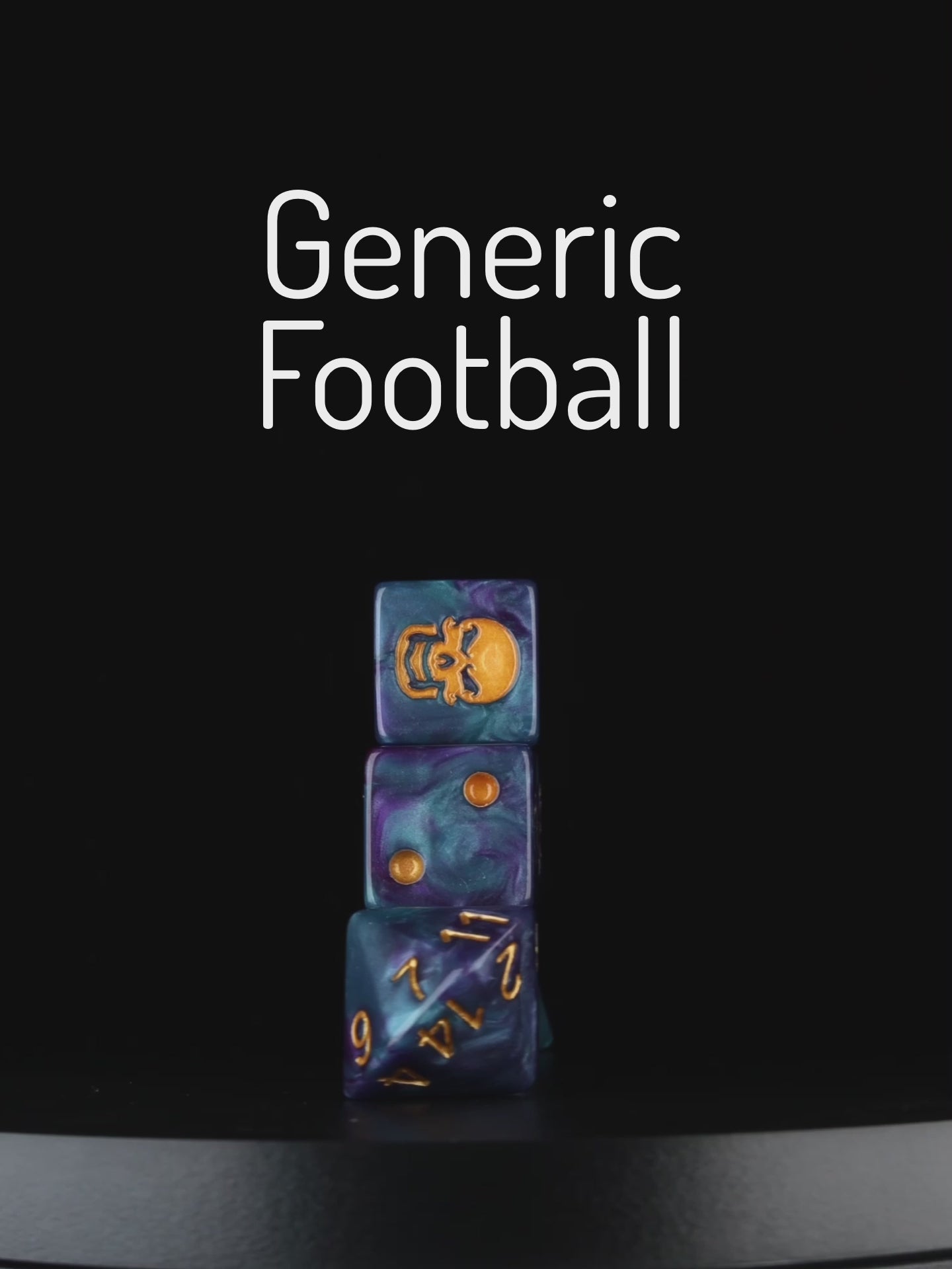 Tanzanite - Bloody Football Dice (Set of 7)