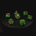 Mushroom Sharp Edge RPG Dice Set - 7 Pieces