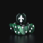 Fleur De Lis Dice - Green