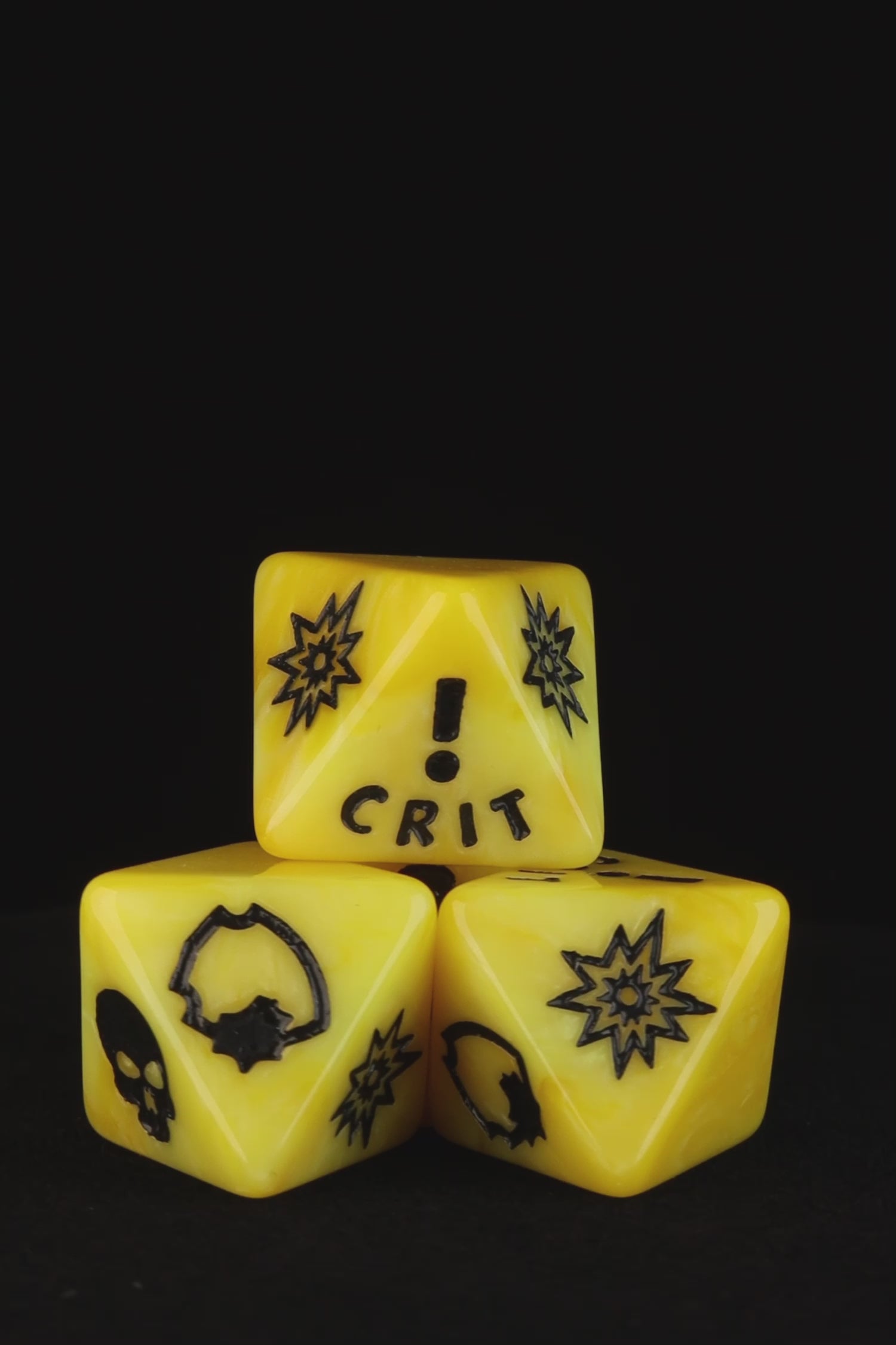 Generic Yellow D8 Dice Set