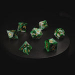 Emerald Sharp Edge RPG Dice Set - 7 Pieces