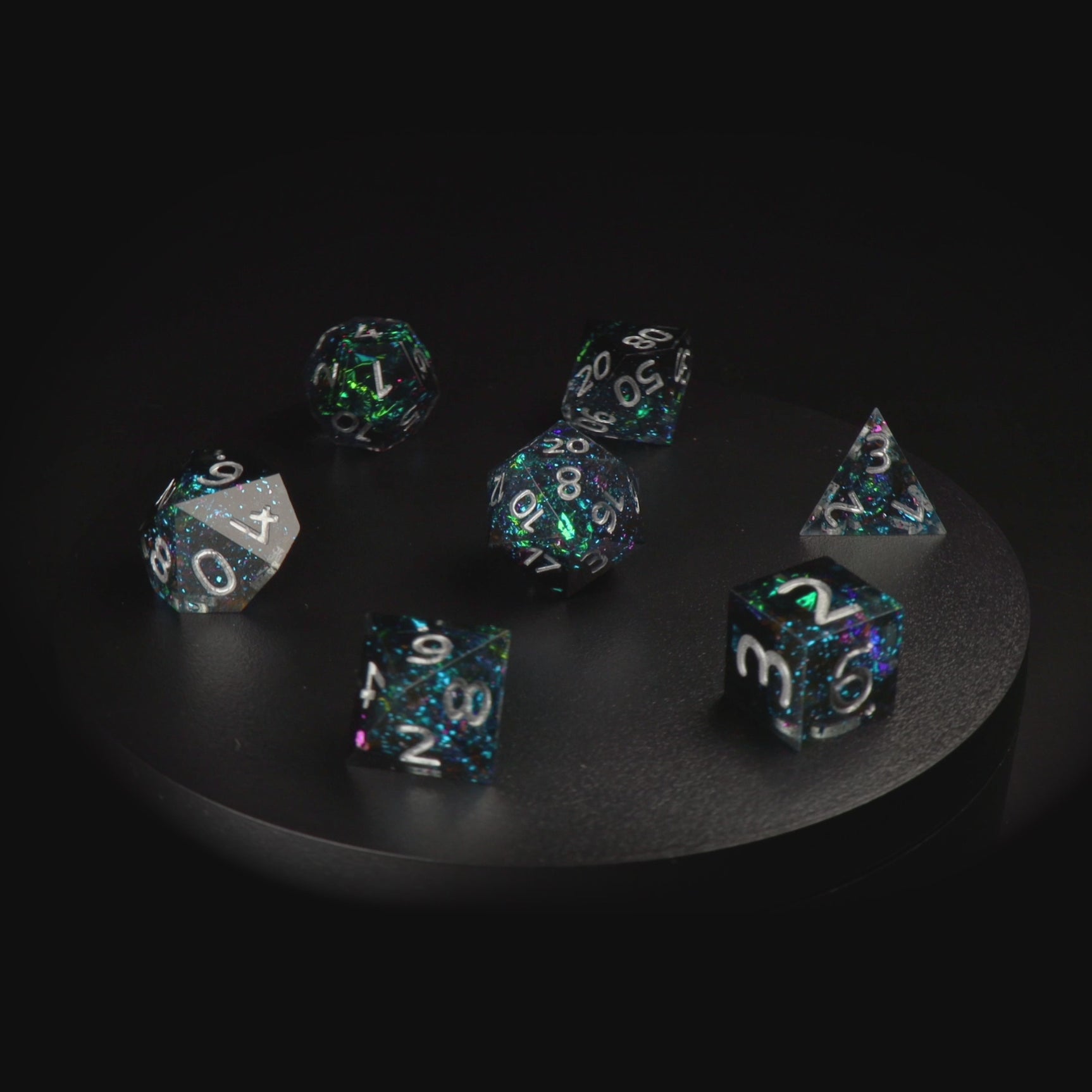 Galactic Sharp Edge RPG Dice Set - 7 Pieces