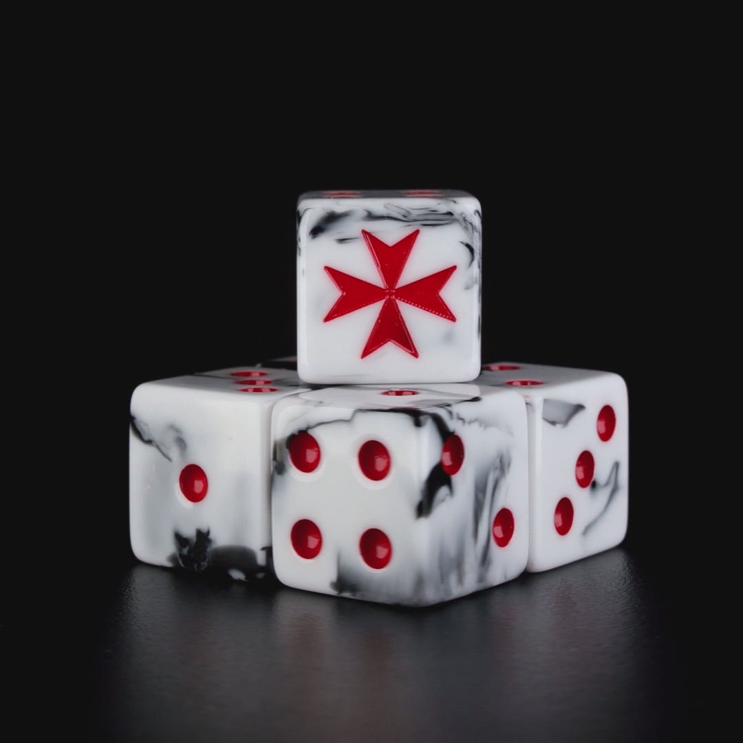 Knight Templar Dice - Red