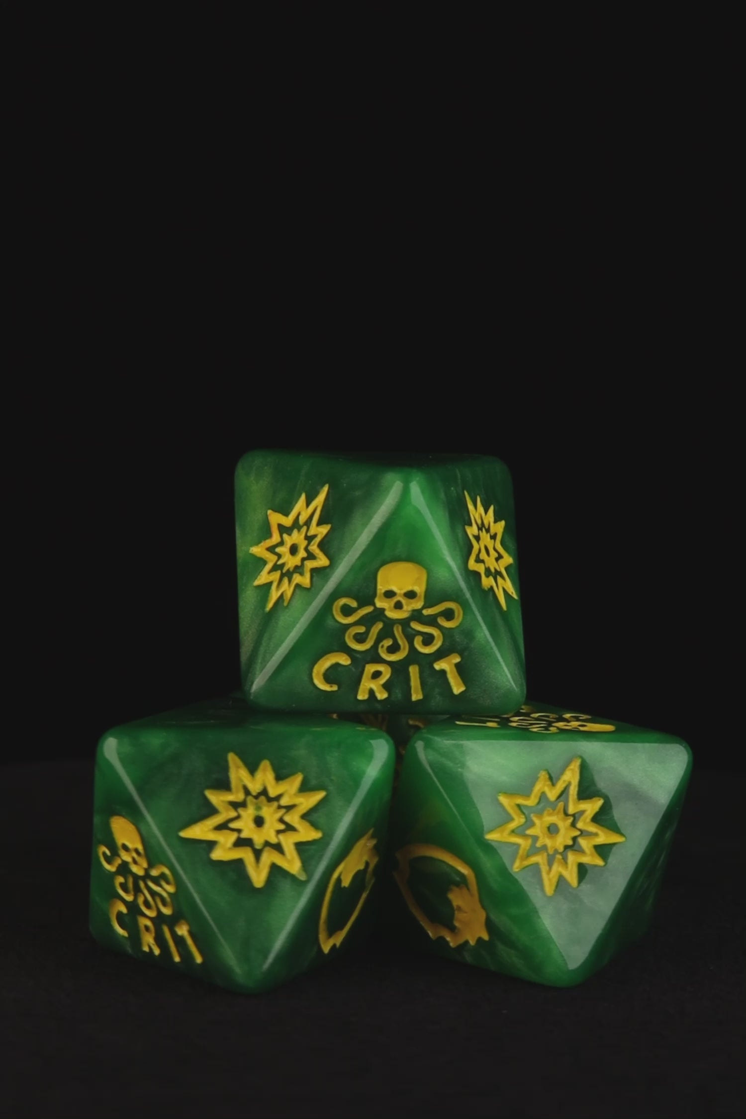 World Domination Green D8 Dice Set