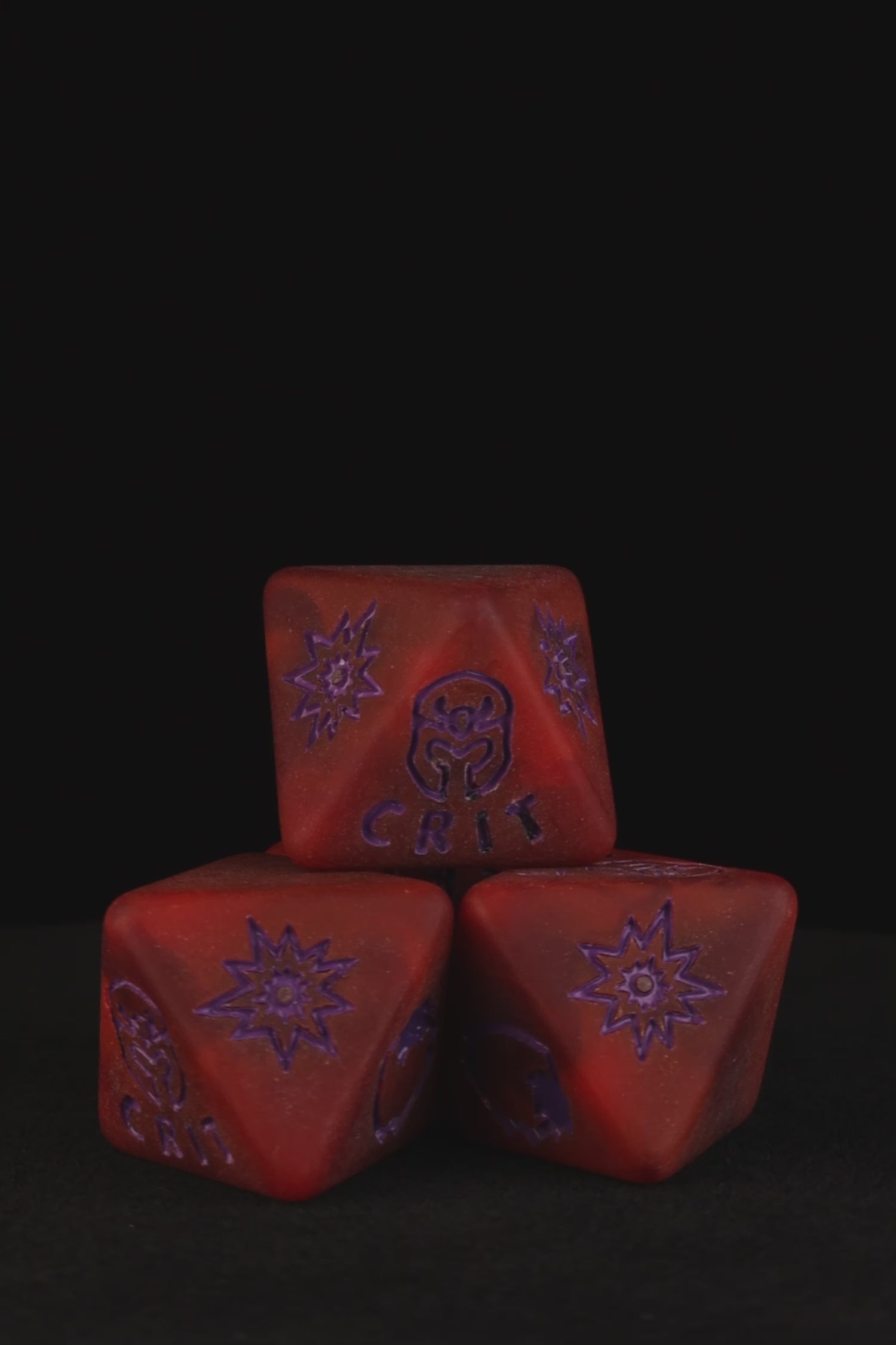 Menacing Mutants - Red Matte D8 Dice Set