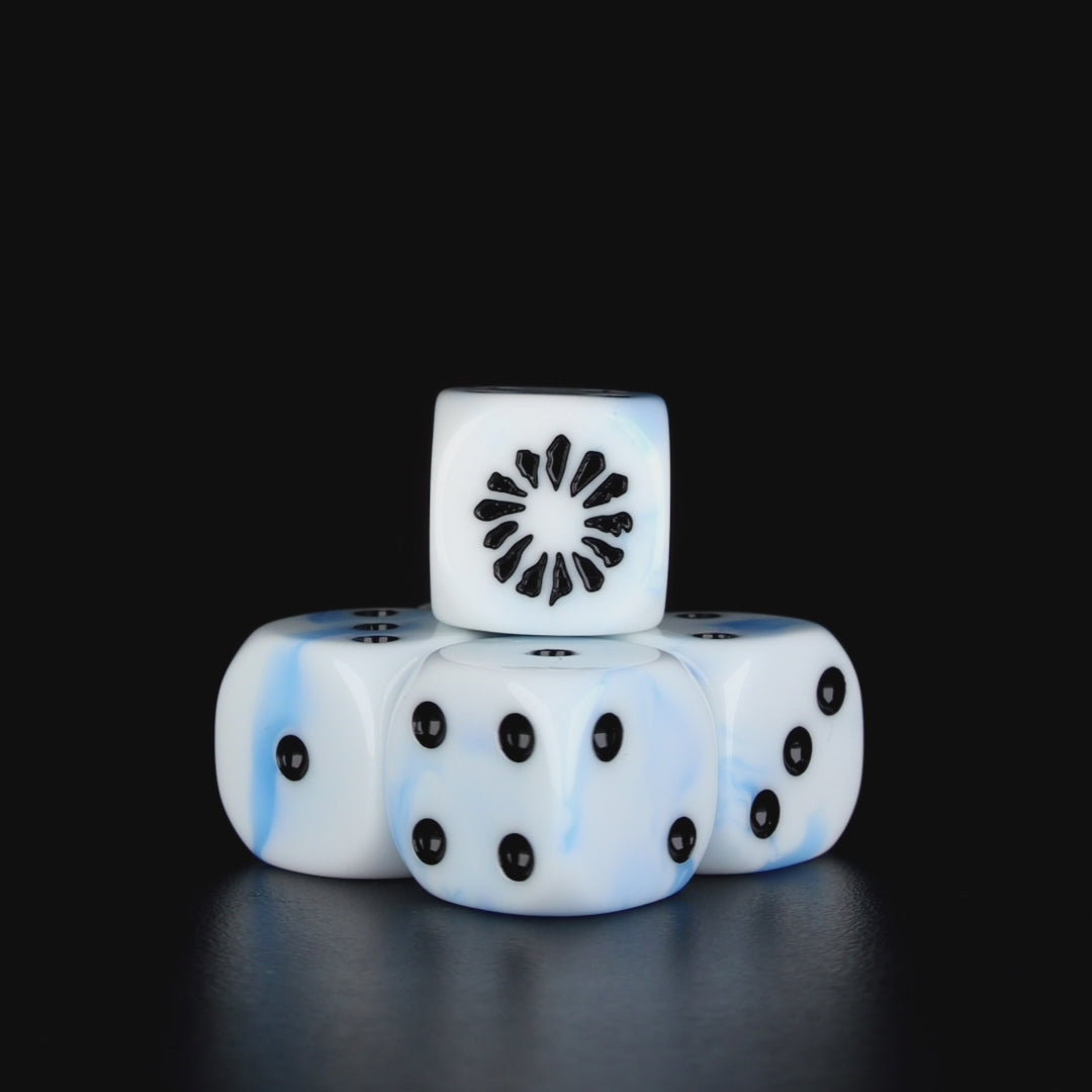 Fanged Maw Dice - White Ice