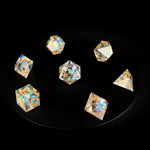 Shiny Like A Diamond! Sharp Edge RPG Dice Set - 7 Pieces