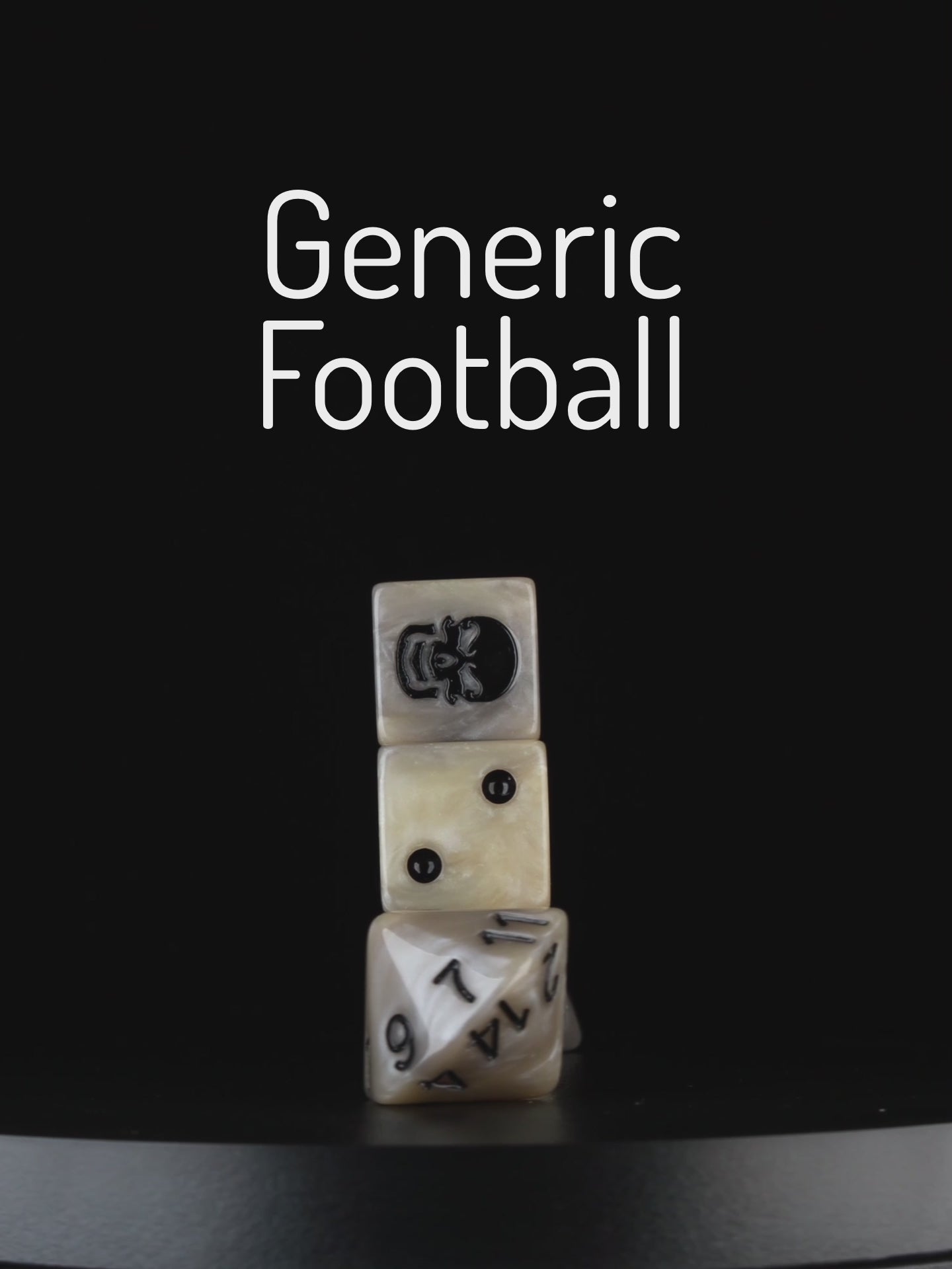 Bone - Bloody Football Dice (Set of 7)