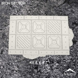 Tabletop Terrain Accessory 11e Iron Sector Template Set