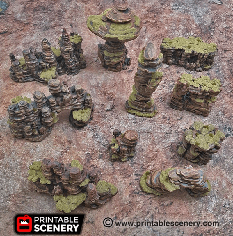 Desert Canyon Rocks - Scatter Terrain