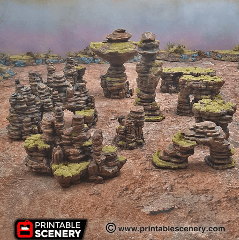 Desert Canyon Rocks - Scatter Terrain