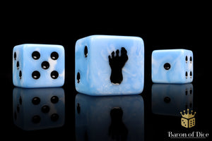 Giant Footprint Dice - Blue Frost