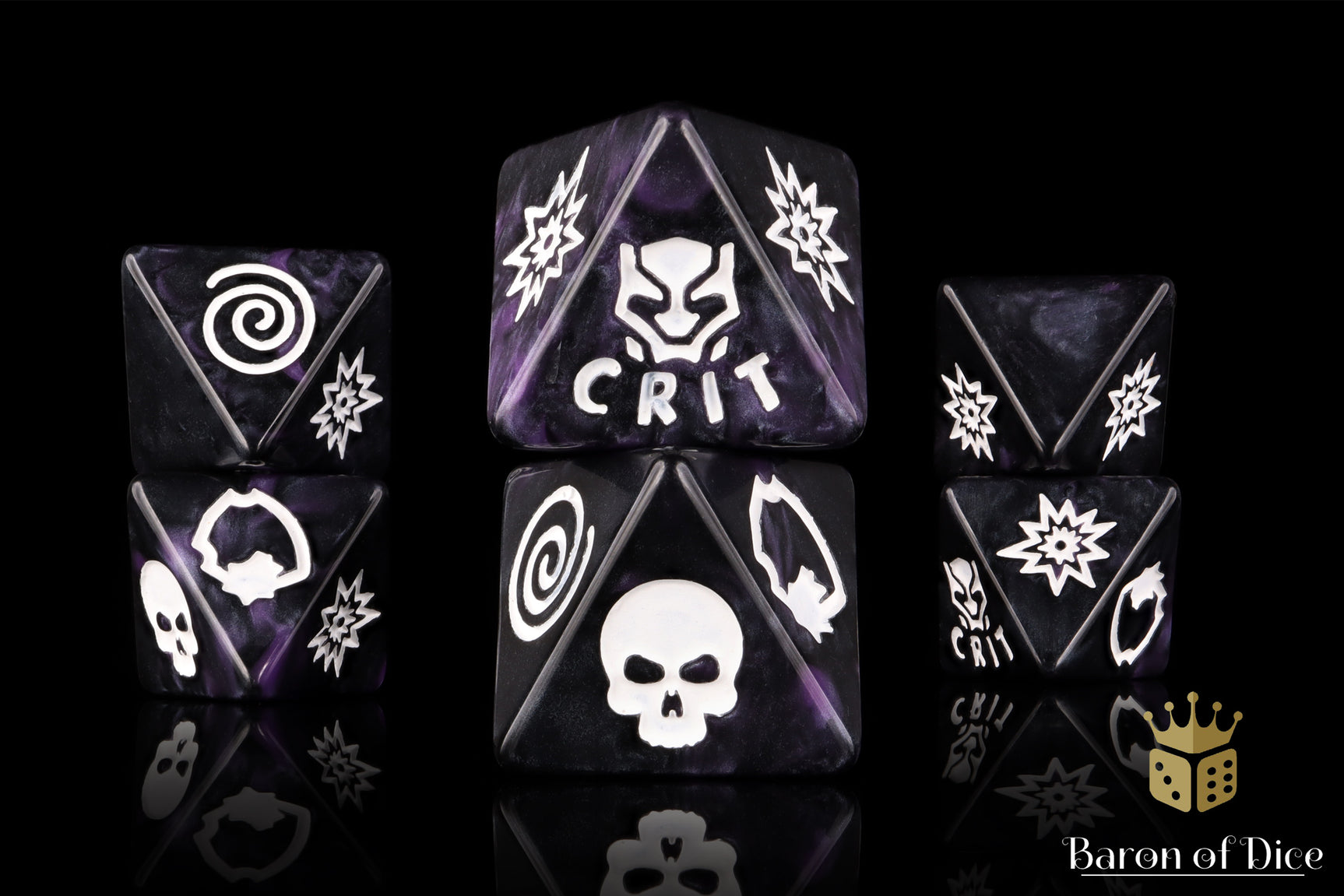 Panther Purple D8 Dice Set