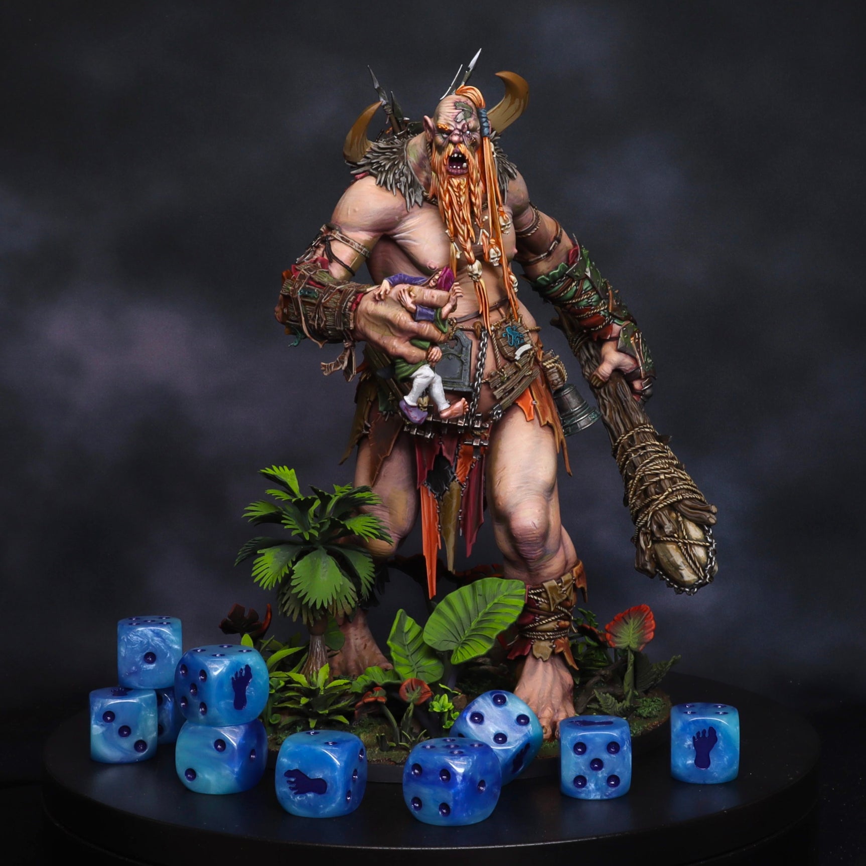 Giant Footprint Dice - Blue Frost